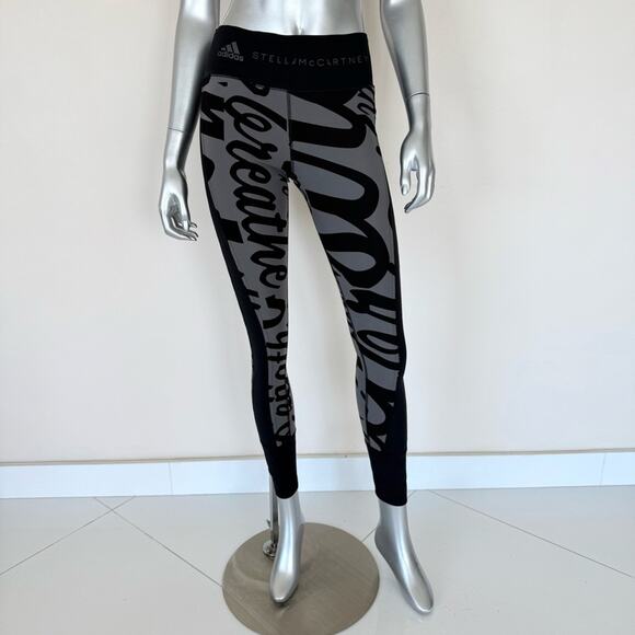 Adidas by Stella McCartney logo print leggings size M - Picture 1 of 8